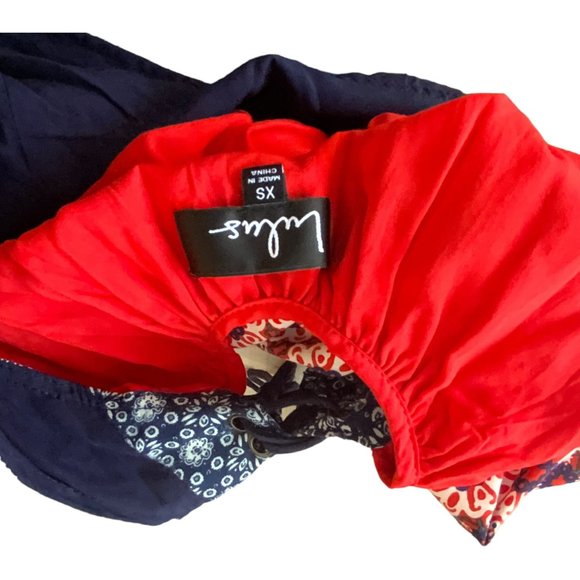 Lulus La Vie en Roses Navy Blue and Red Floral Print Dress Size XS - Picture 9 of 10